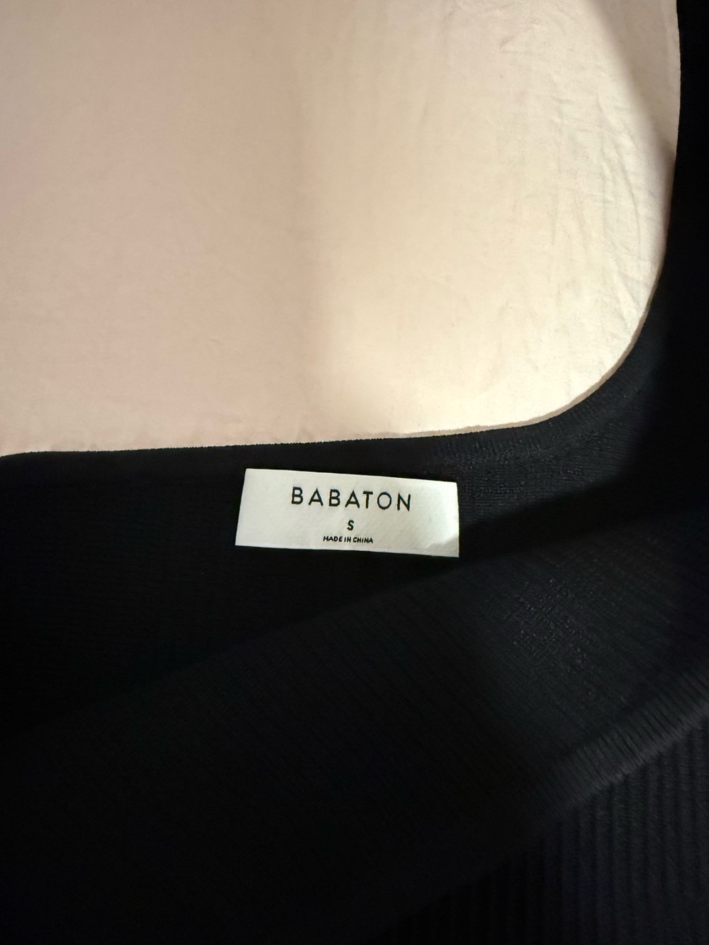 Aritzia Babaton Black Ribbed Dress- Like New